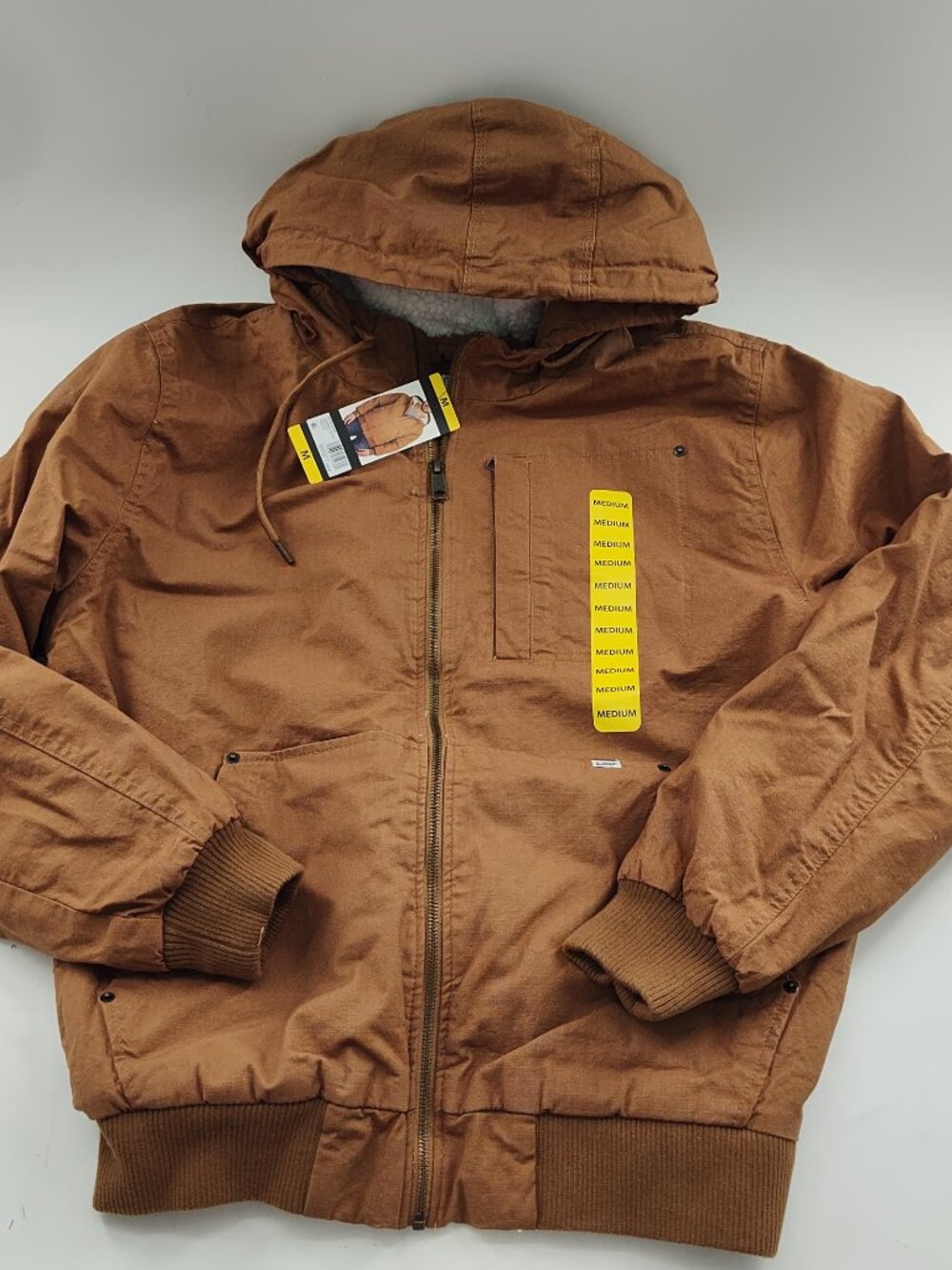 Men's Lee Workwear Bomber Jacket Hooded Sherpa Lined Size Med P#794@CMK